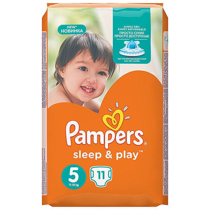 Подгузники Pampers Sleep and play Junior 5 (11-18 кг) № 11