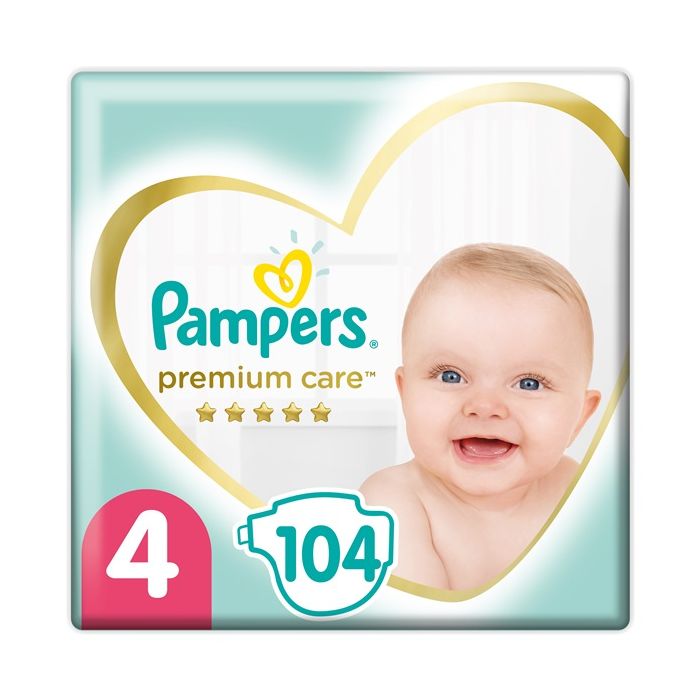 Подгузники Pampers Premium Care размер 4 (9-14 кг) №104 - фото №1 Подгузники Pampers Premium Care размер 4 (9-14 кг) №104