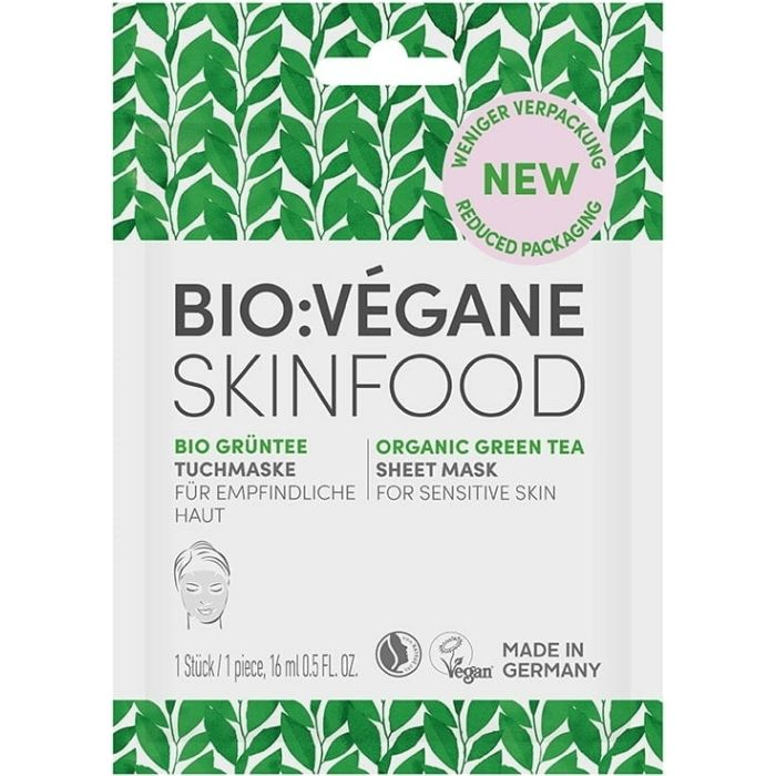 Маска Bio:Vegane (Біо Веган) Органічний зелений чай для чутливої шкіри обличчя 16 мл