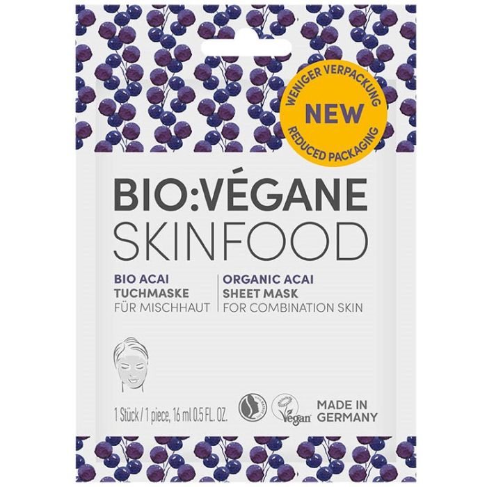 Маска Bio:Vegane (Біо Веган) Органічні ягоди Асаї для комбінованої шкіри обличчя 16 мл