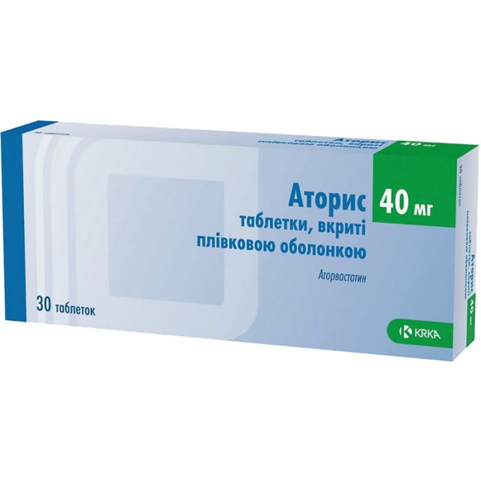 Аторис 40 мг таблетки №30