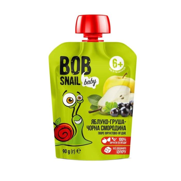 Пюре фруктове Bob Snail (Равлик Боб) яблуко-груша 90 г