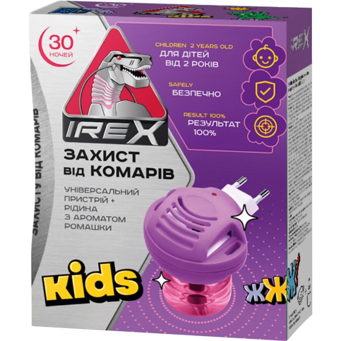 Комплект iRex Kids от комаров: прибор и жидкость 30 ночей