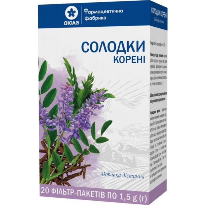 Солодки корни Виола 1,5 г в фильтр-пакетах №20