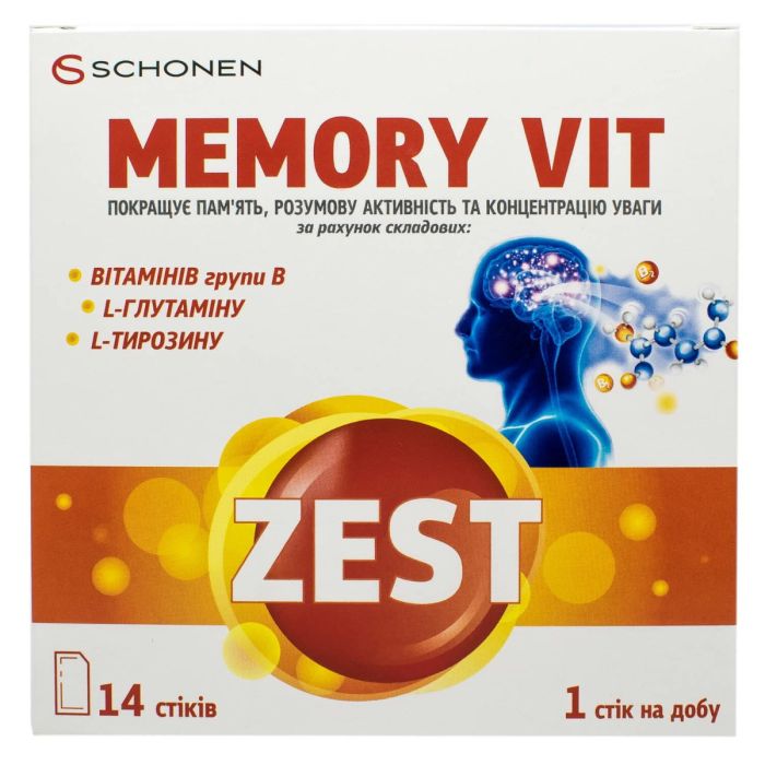 Вітаміни Zest Memory Vit стік №14