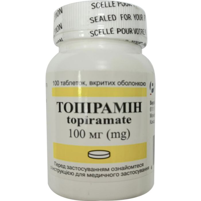 Топірамін 100 мг таблетки №100 - фото №1 Топірамін 100 мг таблетки №100