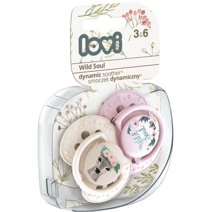 Пустушка Lovi Wild Soul Girl силіконова динамічна, 3-6 місяців, 2 шт. (22/883girl)