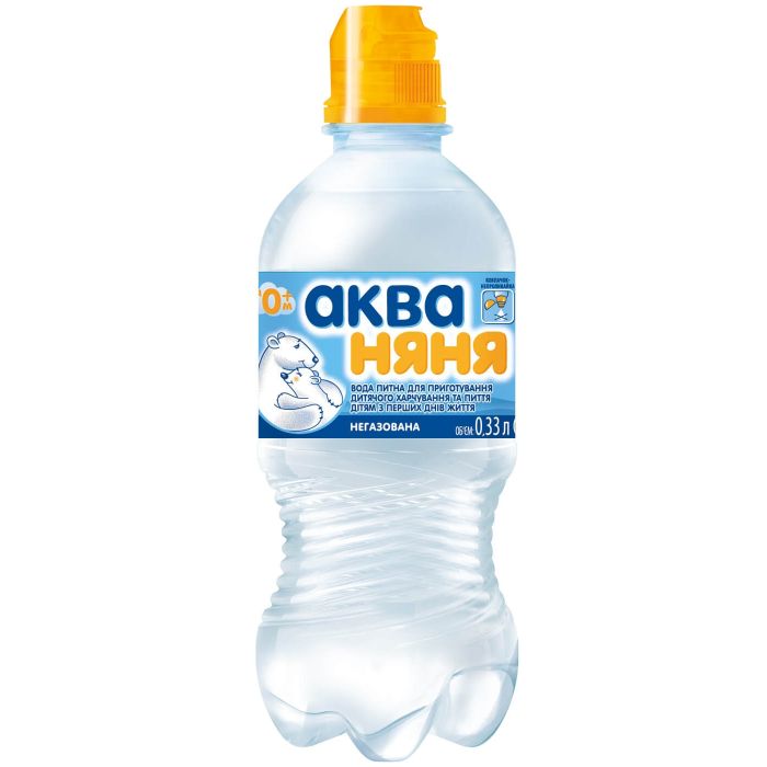 Вода дитяча Аква-Няня питна негазована спортик 0,33 л