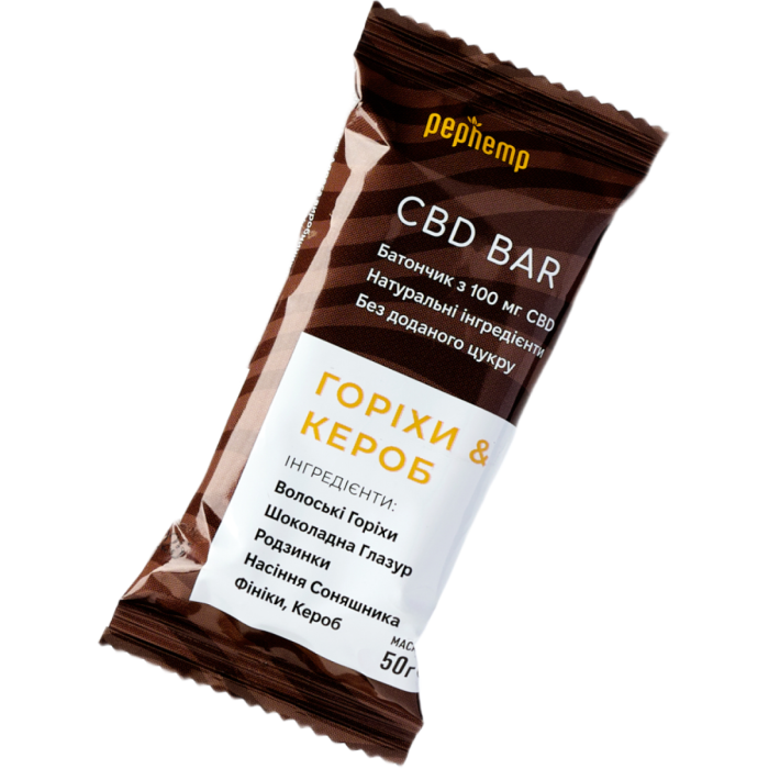 Pephemp Батончик CBD BAR Горіхи та кероб 50 г