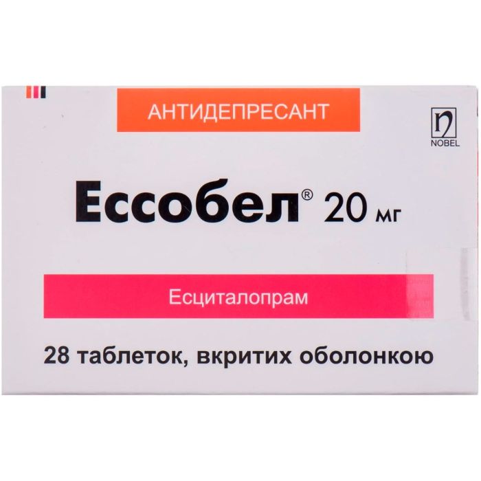 Ессобел 20 мг таблетки №28