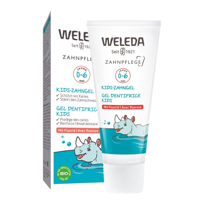 Зубний гель Weleda Kids з фтором, 0-6 років, 50 мл - фото №1 Зубний гель Weleda Kids з фтором, 0-6 років, 50 мл