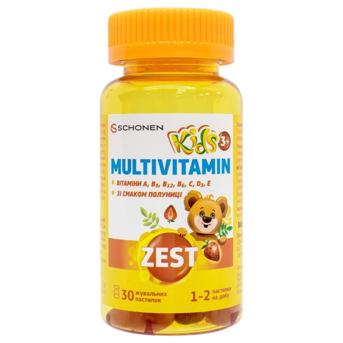 Вітаміни Zest Kids Multivitamin жувальні пастилки №30