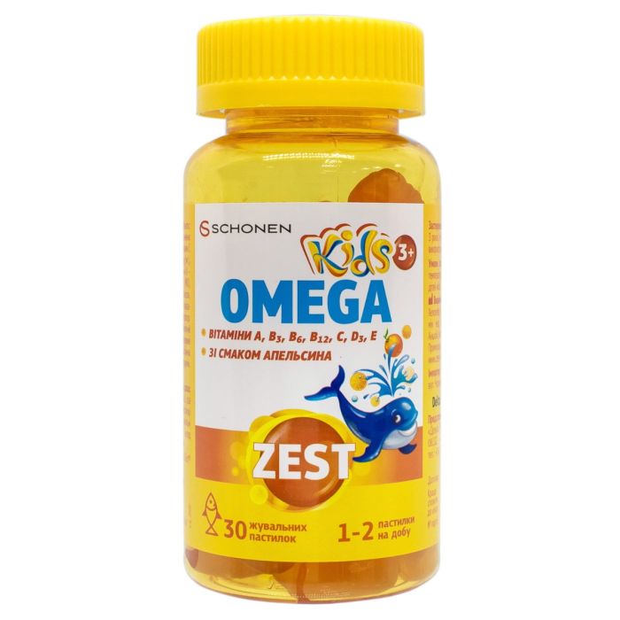 Вітаміни Zest Kids Omega жувальні пастилки №30