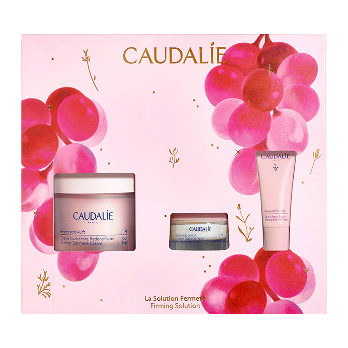 Набір Caudalie (Кодалі) Resveratrol Lift (Кашемір крем 50 мл+Крем нічний 15 мл+Гель-крем для контуру очей 5 мл)