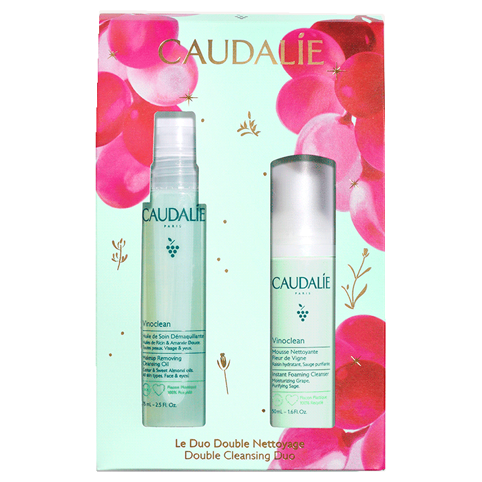 Набір Caudalie (Кодалі) Vinoclean Duo (Олія Vinoclean для зняття макіяжу з обличчя/очей 75 мл+Мус для очищення обличчя Fleur de Vigne 50 мл)