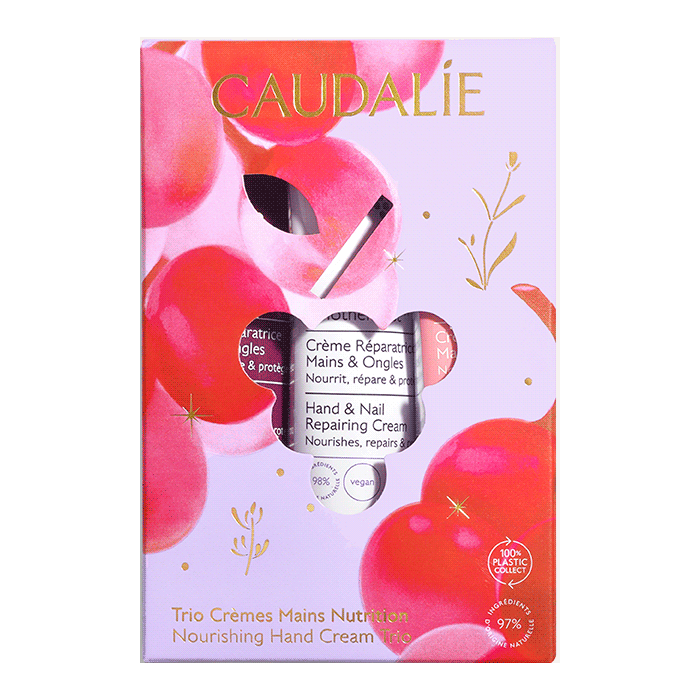 Набір Caudalie (Кодалії) Hand Cream Trio (Крем для рук/нігтів The des Vignes 30 мл+Крем Vinotherapist для рук/нігтів 30 мл+Крем для рук/нігтів/тіла Rose de Vignes 30 мл)