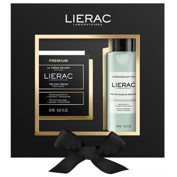 Набор Lierac (Лиерак) Premium для контура глаз (Крем 20 мл+средство для демакияжа 100 мл)