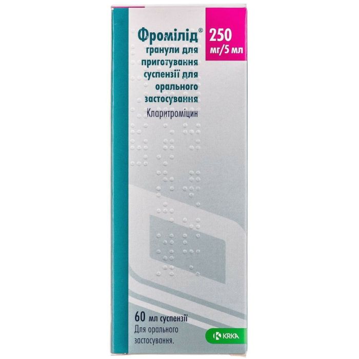 Фромілід гран.для приготування суспензії для орального застосування 250 мг/5 мл 60 мл №1