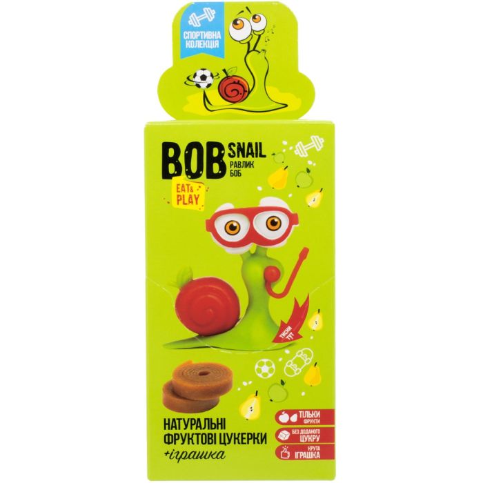 Конфеты Bob Snail (Улитка Боб) яблоко-груша + Игрушка 51 г