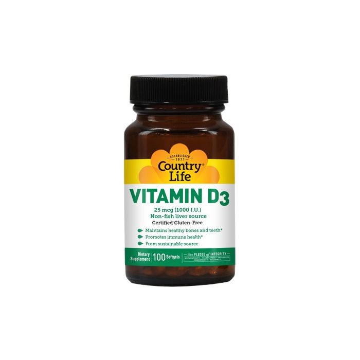Витамины Country Life витамин D3 капсулы №100 
