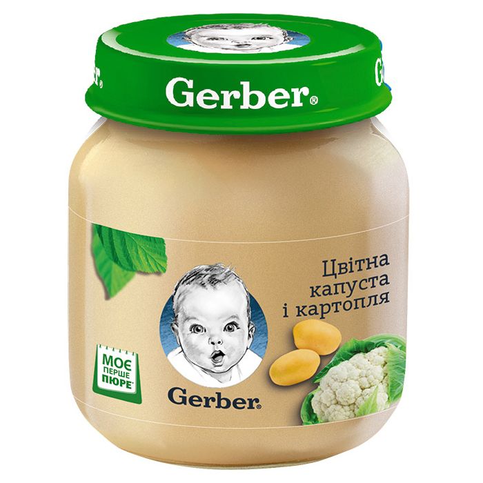 Пюре Gerber цвітна капуста і картопля (з 6 місяців) 130 г
