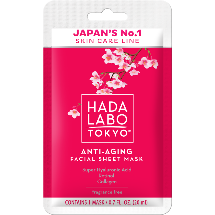 Маска Hada Labo Tokyo (Хада Лабо Токио) Red для лица тканевая антивозрастная 1 шт.