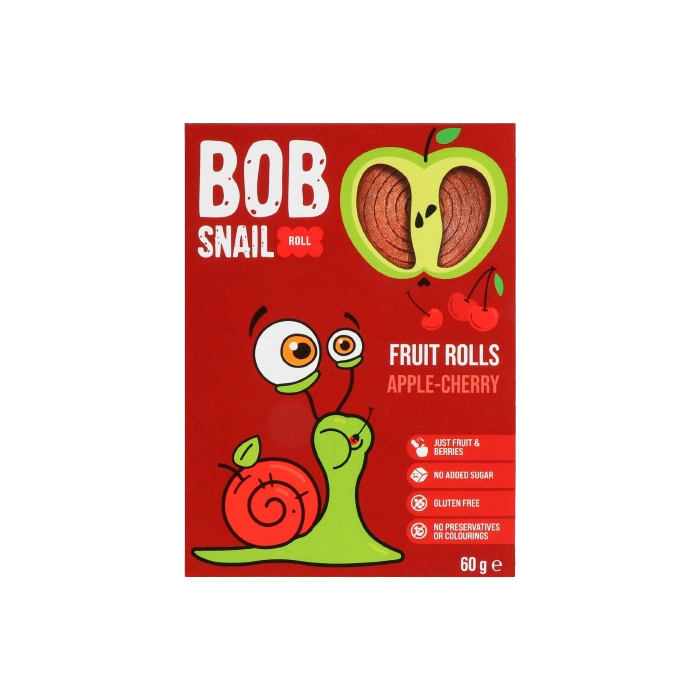 Конфеты Bob Snail Roll яблочно-вишневые 60 г