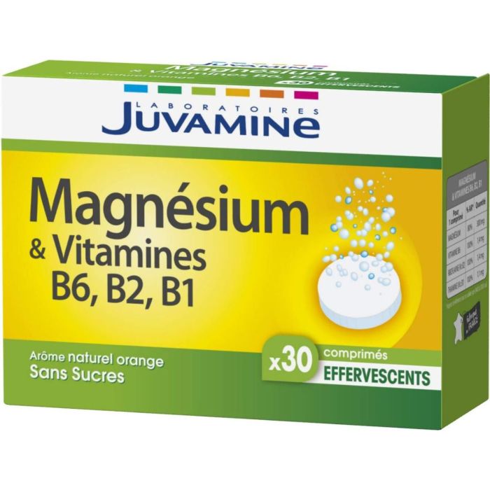 Juvamine (Жувамін) Магній + Вітаміни В1, В2, В6 шипучі таблетки №30
