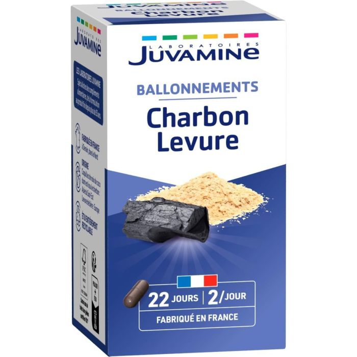 Juvamine (Жувамін) Вугілля + Дріжджі Комфорт травлення капсули №45