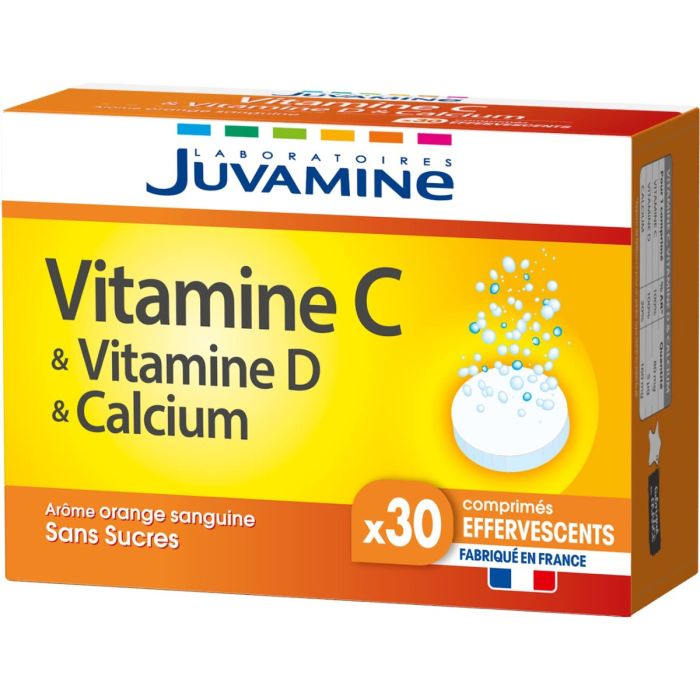 Juvamine (Жувамин) Витамин С+D+ Кальций шипучие таблетки №30