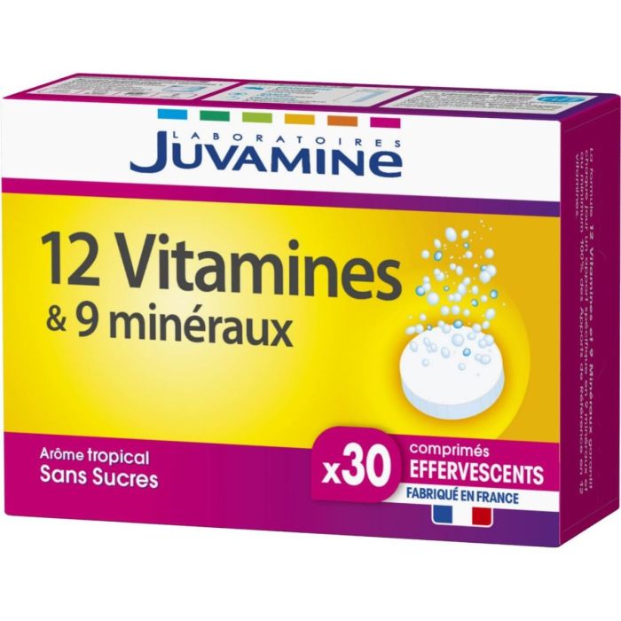 Juvamine (Жувамин) Комплекс из 12 витаминов + 9 Минералов шипучие таблетки №30