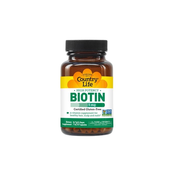 Country Life Biotin (Кантрі Лайф Біотін) 5000 мкг (5 мг) капсули №120
