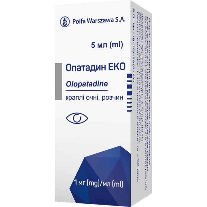 Опатадин Еко очні краплі 1 мг/мл флакон 5 мл №1