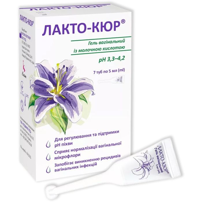 Лакто-Кюр вагінальний гель з молочною кислотою по 5 мл туби №7