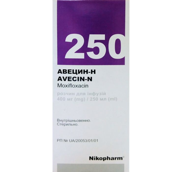 Авецин-Н раствор для инфузий по 400 мг/250 мл флакон №10