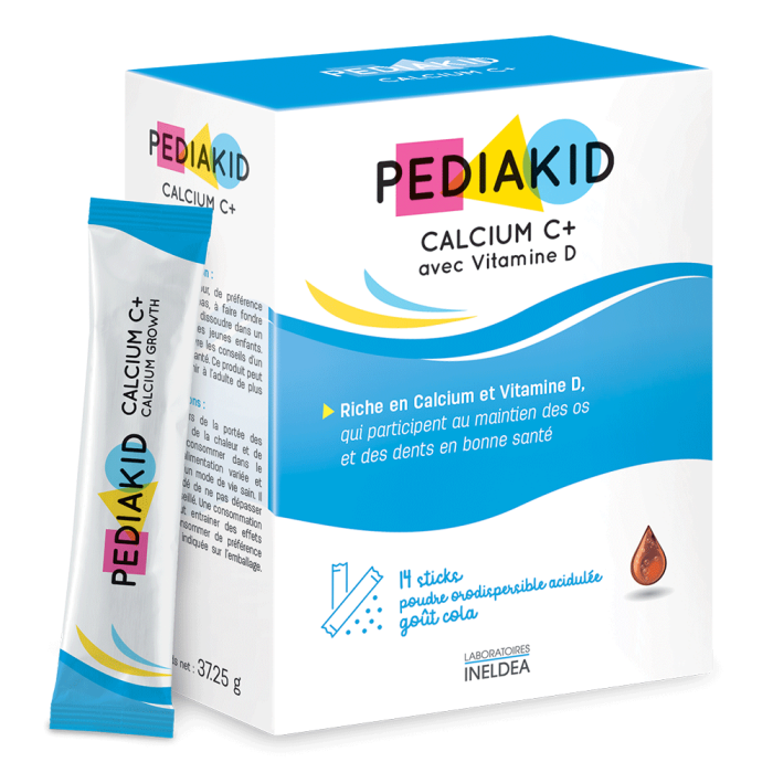 Педіакід Pediakid Кальцій С + для росту та зміцнення кісток і зубів стик №14