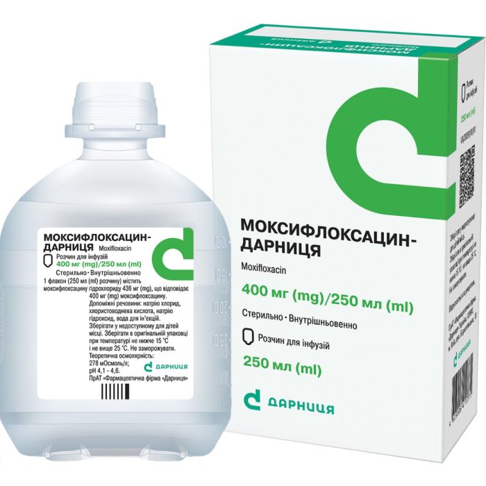 Моксифлоксацин-Дарниця розчин для інфузій по 400 мг/250 мл флакон 250 мл
