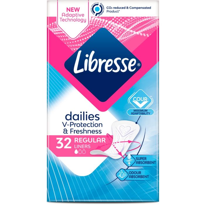 Прокладки щоденні Libresse Dailies Fresh&Protect Regular 32 шт.
