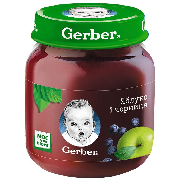 Пюре Gerber яблуко і чорниця (з 6 місяців) 130 г