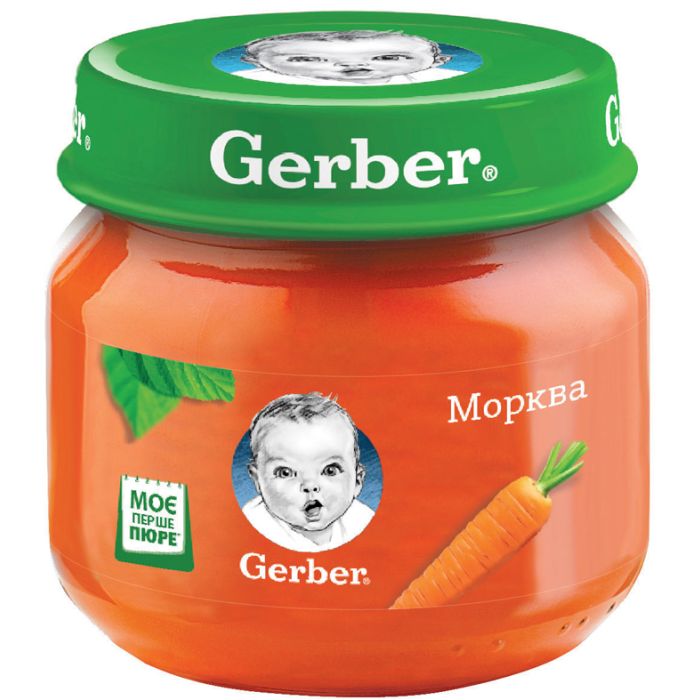 Пюре Gerber морковь (с 6 месяцев) 80 г