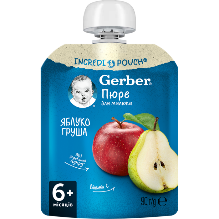 Пюре Gerber яблуко і груша (з 6 місяців) 90 г