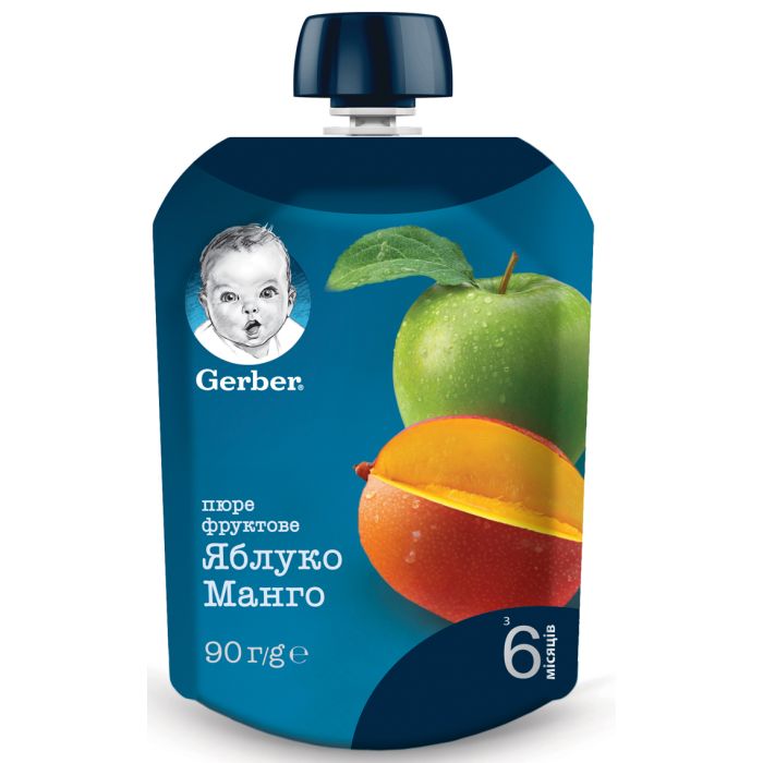 Пюре Gerber яблуко, манго (з 6 місяців) 90 г