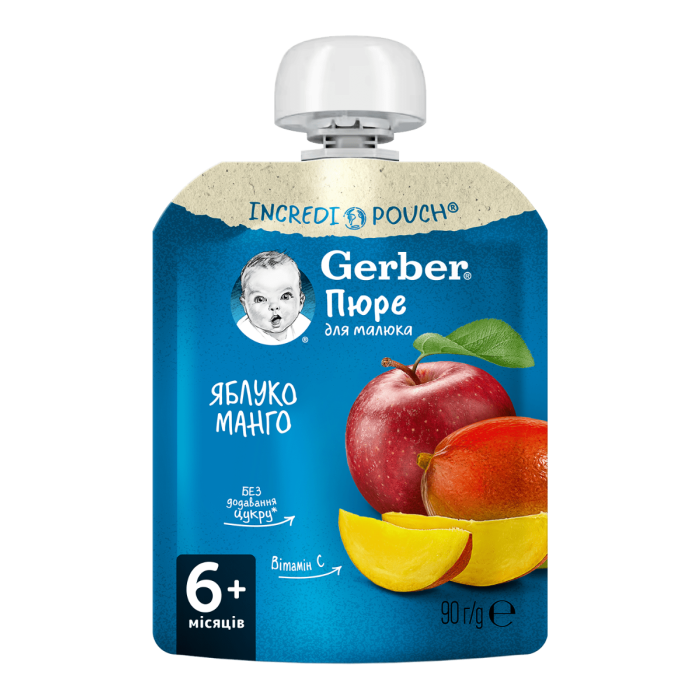 Пюре Gerber яблуко, манго (з 6 місяців) 90 г