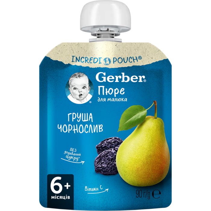 Пюре Gerber груша, чернослив (с 6 месяцев) 90 г