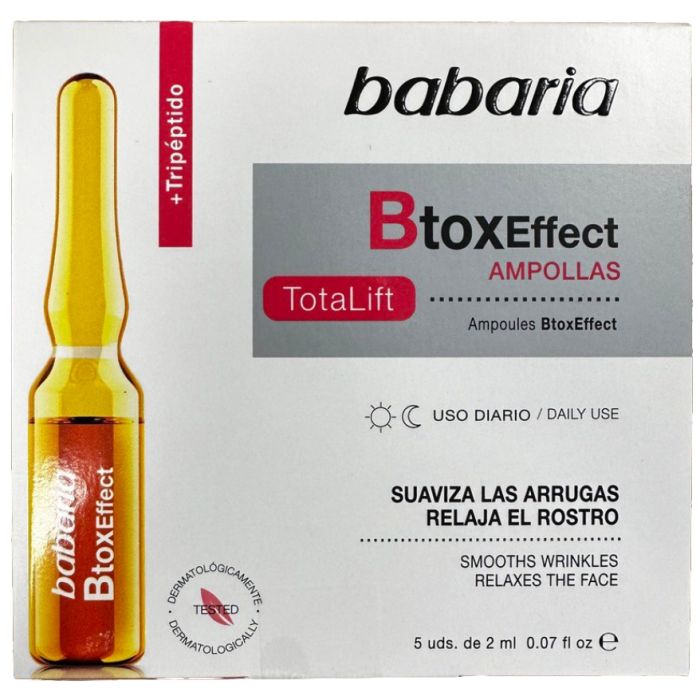 Ампули Babaria (Бабарія) Btox Effect для зрілої шкіри з ефектом омолодження, 5х2 мл