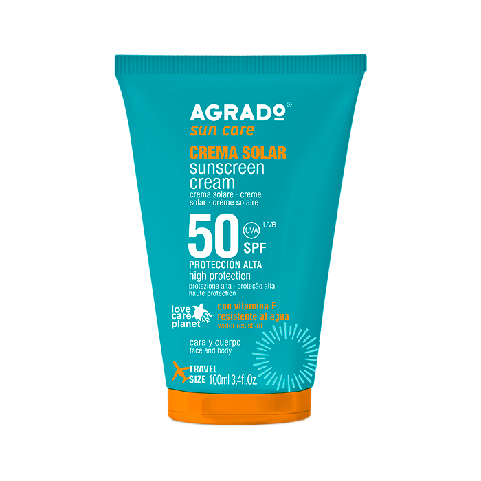 Крем Agrado (Аградо) сонцезахисний SPF50 у тубі 100 мл - фото №1 Крем Agrado (Аградо) сонцезахисний SPF50 у тубі 100 мл