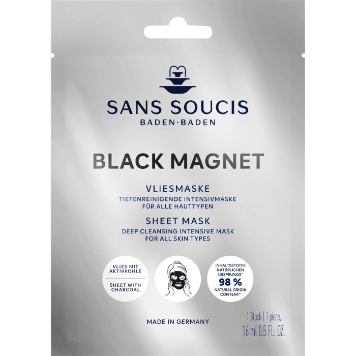 Маска Sans Soucis (Сан Суси) тканевая Black Magnet очищающая 16 мл