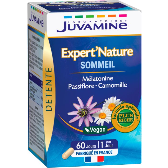 Juvamine (Жувамін) Expert Nature Сон, мелатонін + пасифлора + ромашка капсули №60