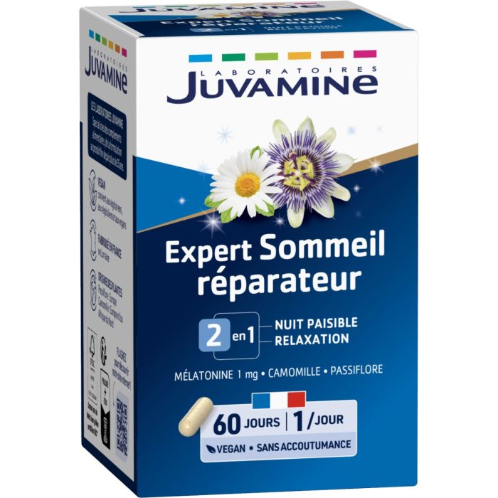 Juvamine (Жувамин) Expert Nature Сон, мелатонин + пассифлора + ромашка капсулы №60