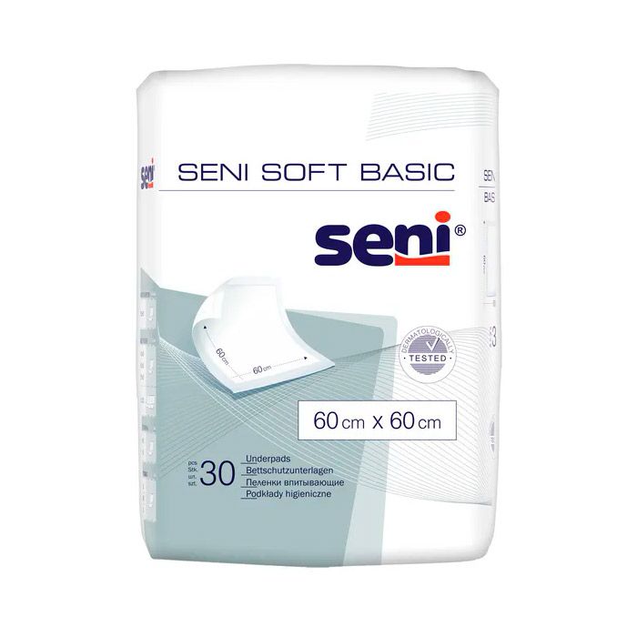 Пеленки Seni Soft Basic 60х60 см, 30 шт.